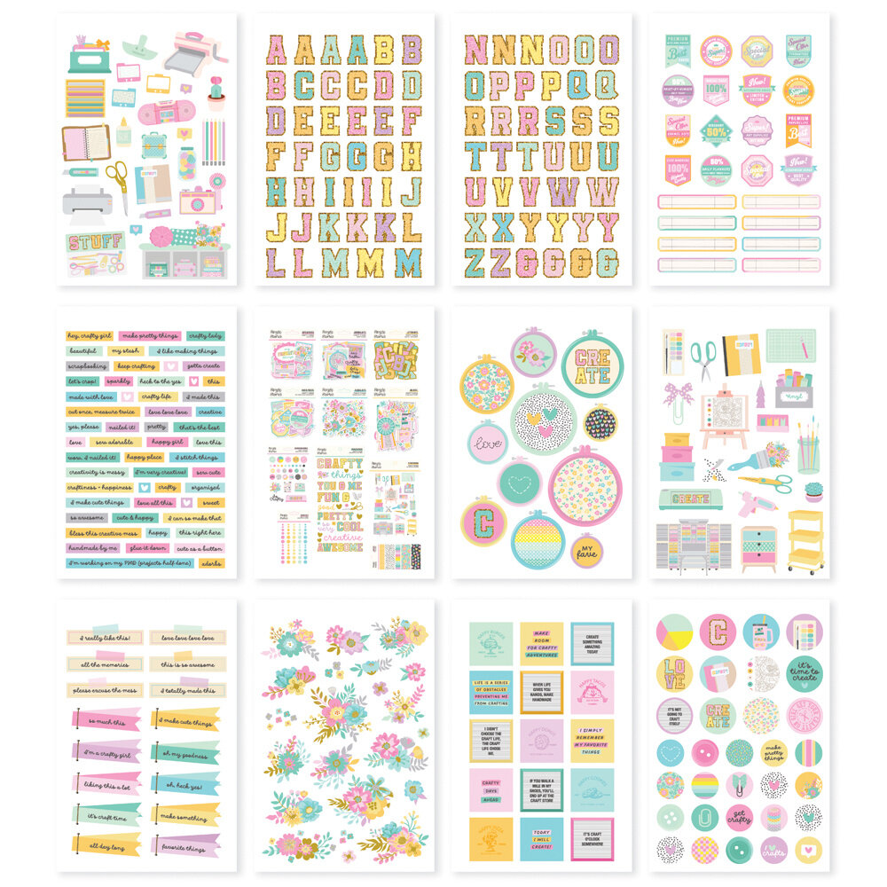Crafty Things - Sticker Book von Simple Stories - zum Schließen ins Bild klicken